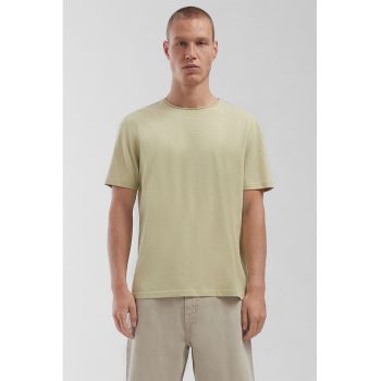 Tricou de bumbac cu maneci cazute