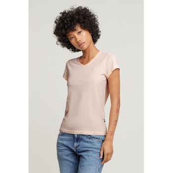 Tricou de bumbac organic cu decolteu in V Eyben