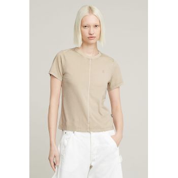 Tricou de bumbac organic cu decolteu la baza gatului