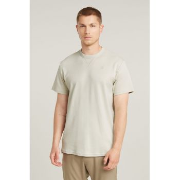 Tricou de bumbac organic cu decolteu la baza gatului