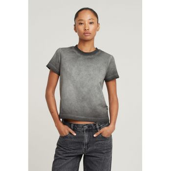 Tricou din amestec de bumbac organic cu aspect decolorat