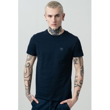 Tricou din bumbac cu buzunar aplicat pe piept Dun-Riv