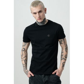 Tricou din bumbac cu buzunar aplicat pe piept Dun-Riv