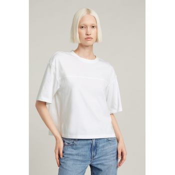 Tricou din bumbac organic cu decolteu la baza gatului