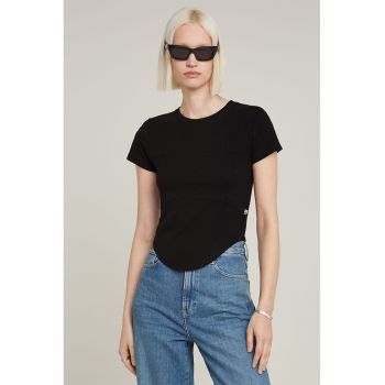 Tricou din bumbac organic cu terminatie asimetrica