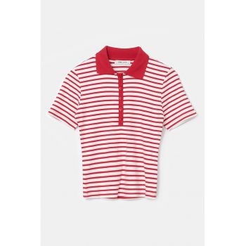 Tricou polo cu dungi