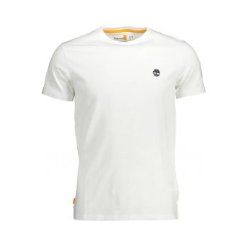 Tricou SHORT SLEEVE TEE barbati - cu mini logo brodat - Regular fit - Alb