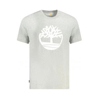 Tricou SS Tree barbati - cu imprimeu central - Regular fit - Gri deschis