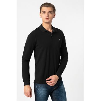 Bluza polo din material pique si bumbac