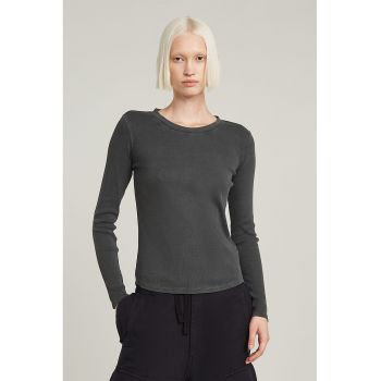 Bluza slim-fit cu decolteu rotund