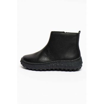 Ghete din piele cu aspect texturat Ground de firma originale