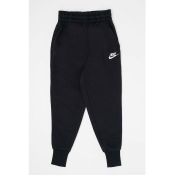 Pantaloni de trening cu talie inalta si buzunare laterale