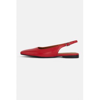 Pantofi din piele cu varf patrat