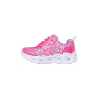 Pantofi sport cu velcro si LED-uri Heart Lights