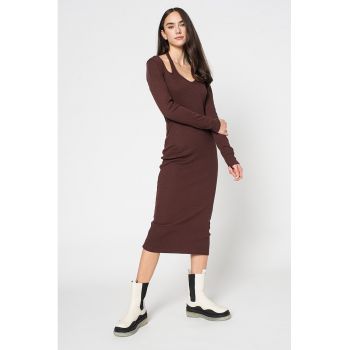 Rochie bodycon din jerseu cu decupaje