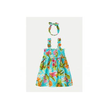 Rochie fete -  141317 - Albastru - Bumbac -