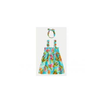 Rochie fete -  141317 - Albastru - Bumbac -