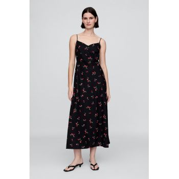 Rochie lunga cu imprimeu cu fructe