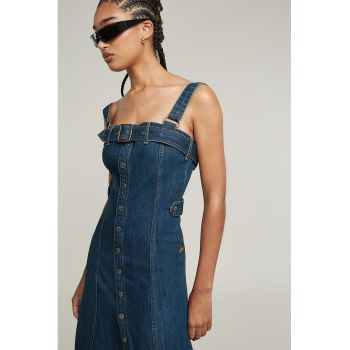 Rochie maxi de denim cu nasturi