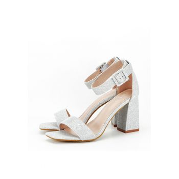 Sandale elegante argintii cu sclipici H8-279 125 13190