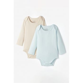 Set de body-uri din bumbac - 2 piese