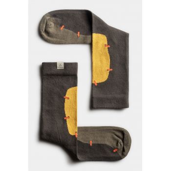 Sosete unisex lungi cu model colorblock