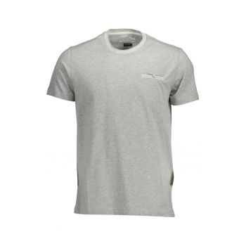 Tricou barbati - cu buzunar pe piept - Regular fit - Verde inchis