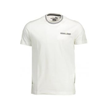 Tricou barbati - cu buzunar pe piept - Regular fit - Verde inchis