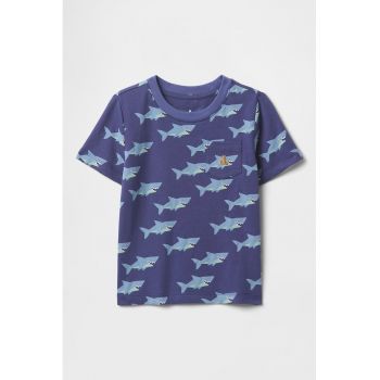 Tricou cu imprimeu si decolteu rotund