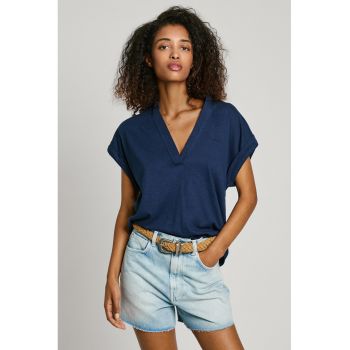 Tricou din bumba si in cu guler
