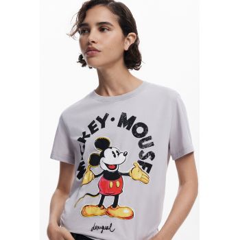Tricou din bumbac cu imprimeu cu Mickey Mouse