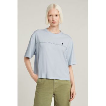Tricou din bumbac organic cu decolteu la baza gatului