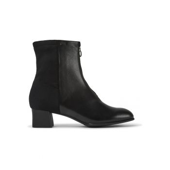Botine de piele si material textil Katie 909