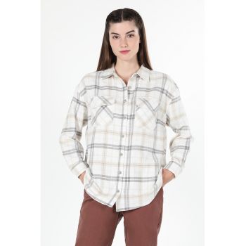 Camasa din bumbac cu model in carouri