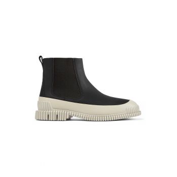 Ghete Chelsea din piele cu aspect masiv