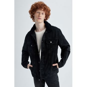 Jacheta slim fit de denim de firma originala