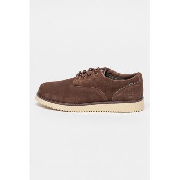 Pantofi Derby impermeabili din piele intoarsa Vibram
