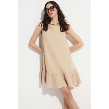 Rochie fara maneci din in