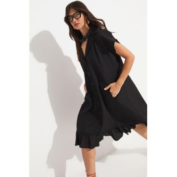 Rochie midi cu croiala in A