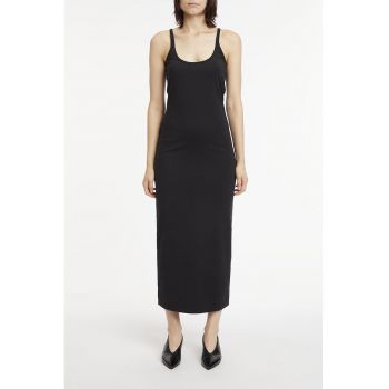 Rochie midi cu decolteu adanc