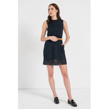 Rochie scurta cu model si buzunare laterale