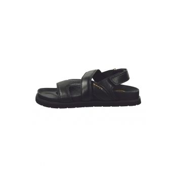 Sandale slingback de piele cu velcro