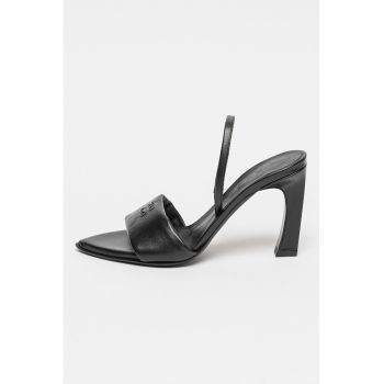 Sandale slingback de piele Tara