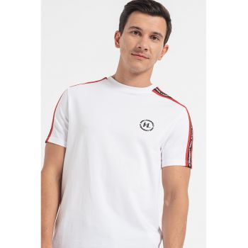 Tricou din amestec de bumbac cu banda logo