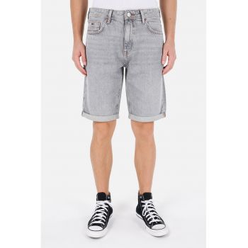 Bermude regular fi din denim David de firma originali