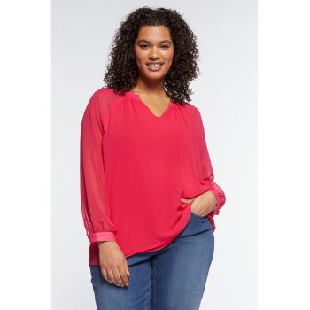 Bluza cu decolteu in V si maneci raglan