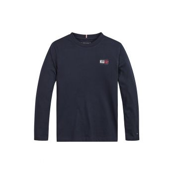 - Bluza de bumbac organic cu decolteu la baza gatului