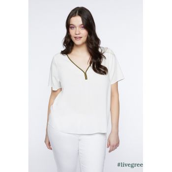 Bluza uni cu decolteu in V
