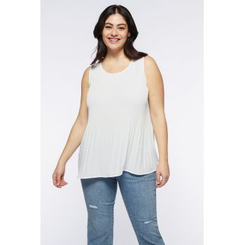 Bluza vaporoasa cu decolteu rotund