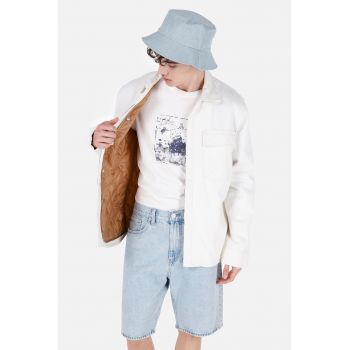 Jacheta din denim cu buzunare aplicate de firma originala